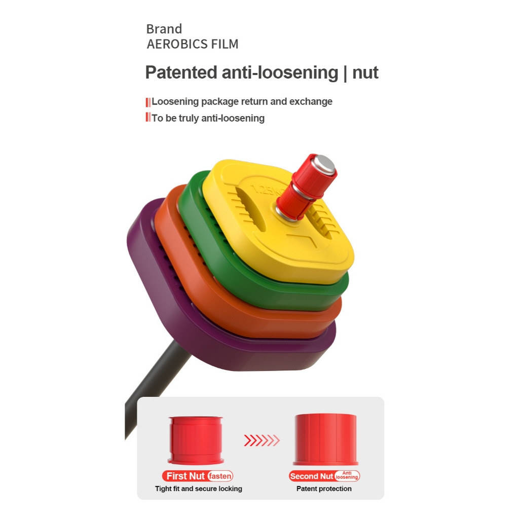 Weight lifting Barbell set 10/20/30/40KG colorful hand grip barbell ...