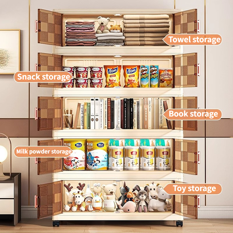 Large capacity storage cabinet organizer 5-layer 60cm wide sorting ...