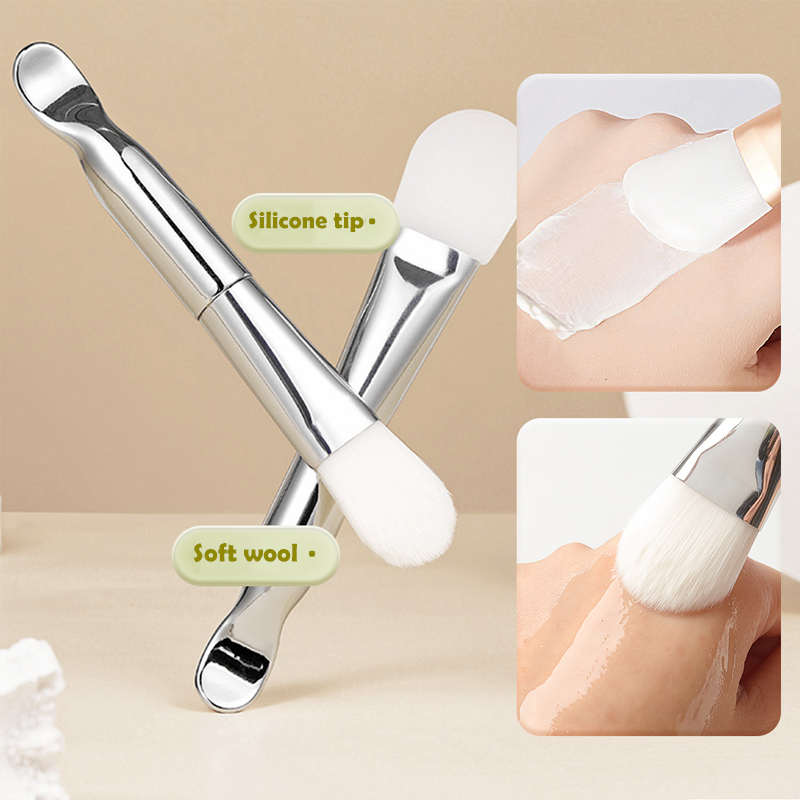 Silicone Face Mask Brush Soft Head with Digging Spoon Dual-Use Makeup ...