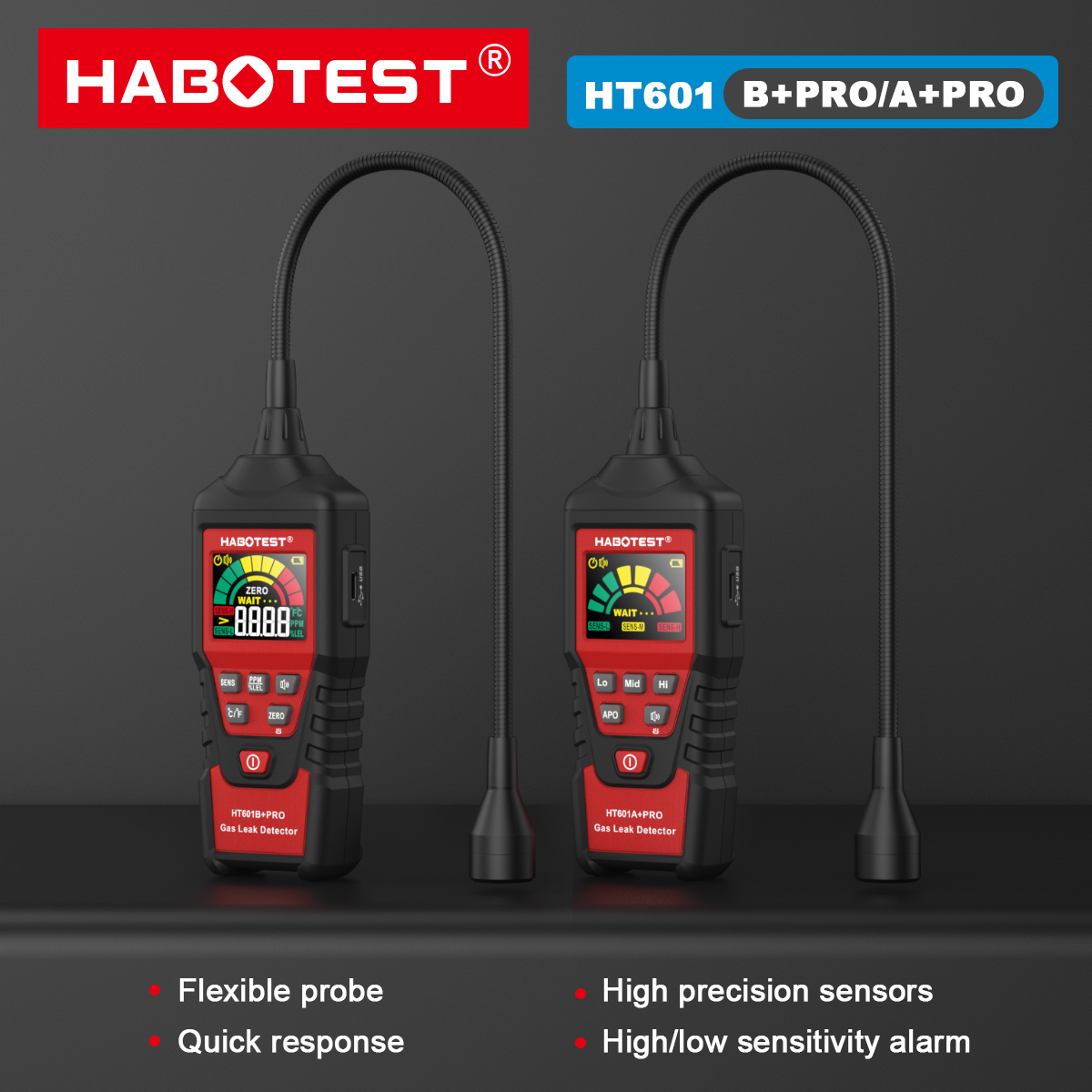 Habotest HT601B Gaslek Detector met Alarm