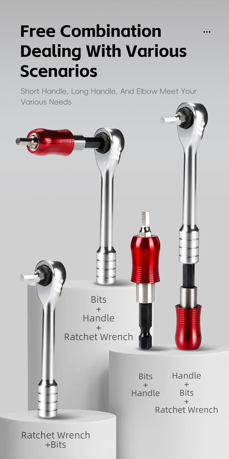 WEST BIKING Multi Functional Bidirectional Ratchet Wrench Tool Set ...