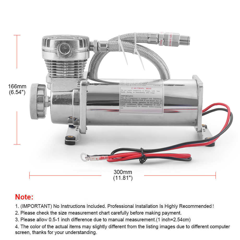 Universal 12V 200PSI 480C Air Suspension Compressor Pump Kit OUTLET 1 ...