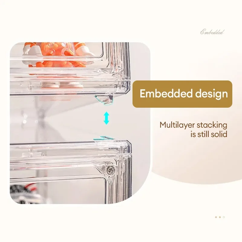 Transparent Acrylic Display Case Box Storage Organizer Toy Stackable ...