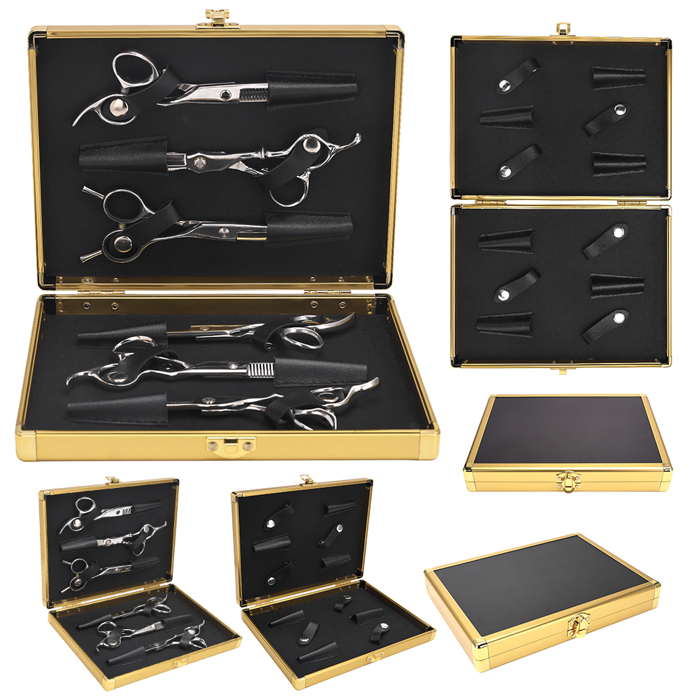 Spot #Hairstylist scissors box hair scissors tool box gold black ...