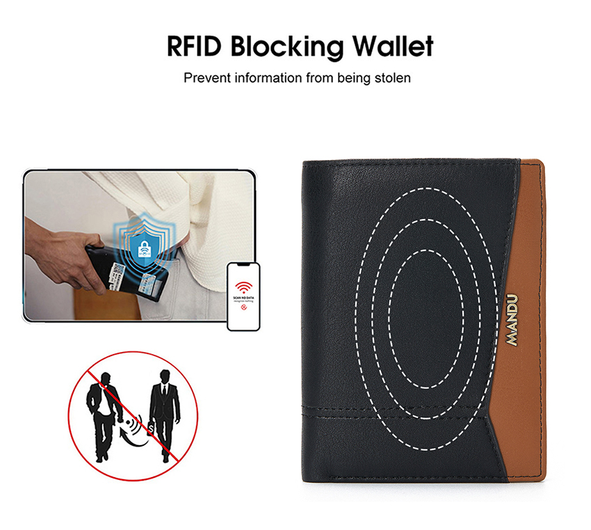 MENSPE Men Short Wallet Drawable Card Slot Design RFID Block Wallet ...