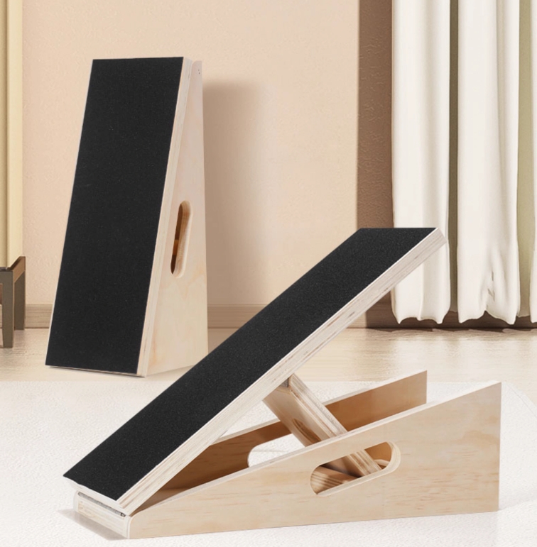 Wooden Stretching Board Fitness Slant Pedal Multi level Adjustable ...