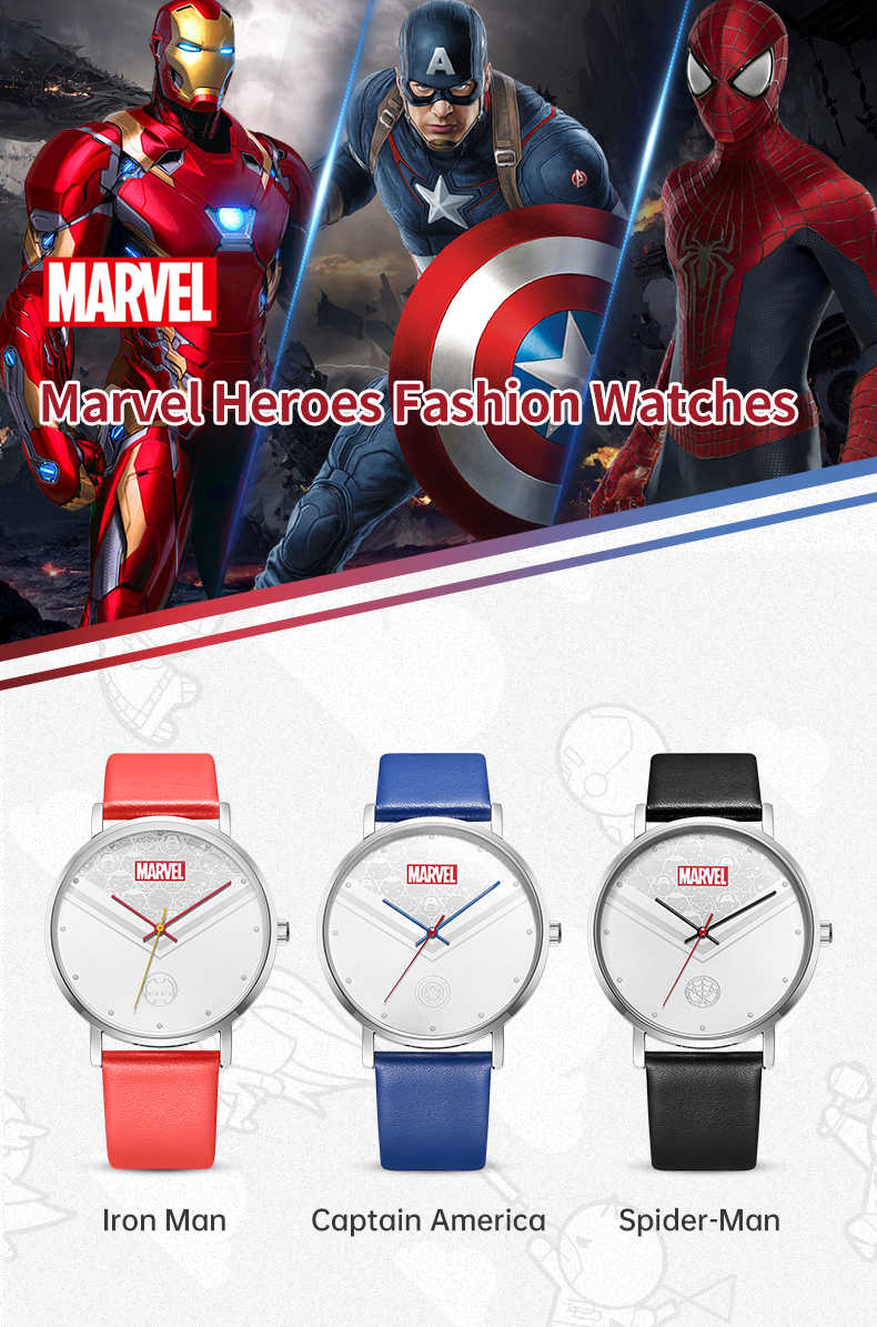 Marvel Genuine Marvel Heroes Co-Branded Series Fashion Men's Watch ...