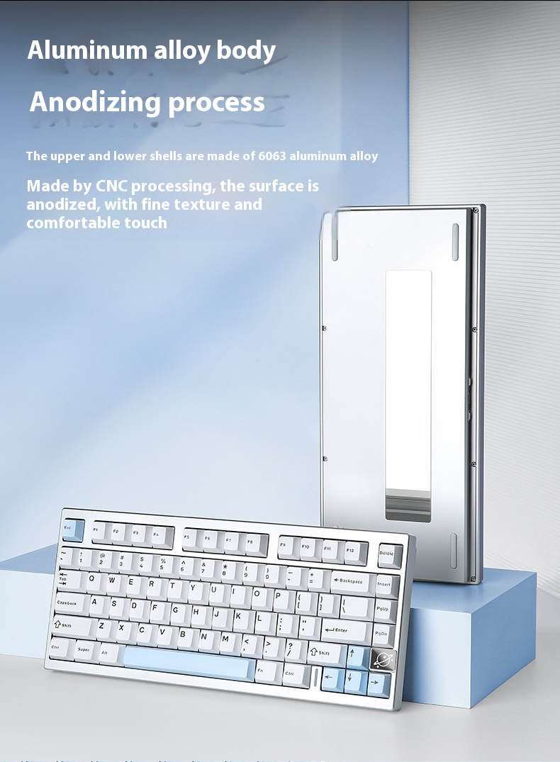 YUNZII AL75 PRO Aluminum Wireless Mechanical Keyboard 75% Hot swappable ...