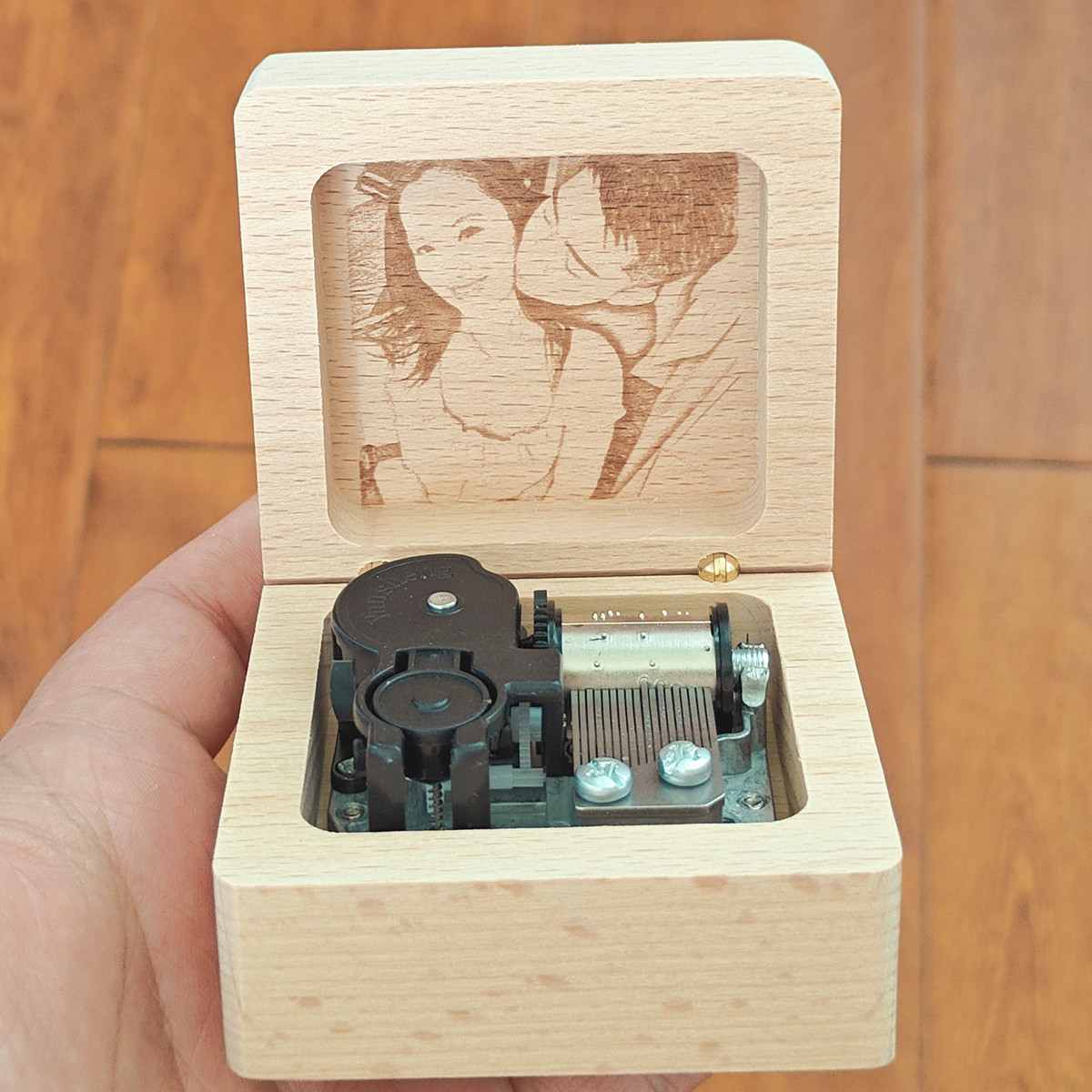 Handmade Wooden customized engraved photo Happy Monthsary Baby carved ...