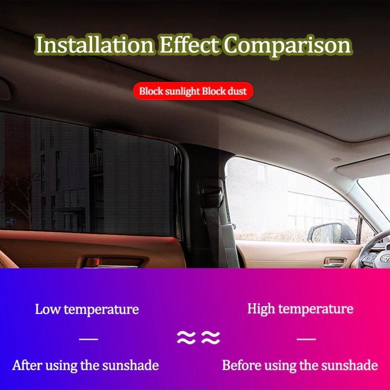 2-4PCS car mosquito net Car curtain window Car window screen Car Window ...