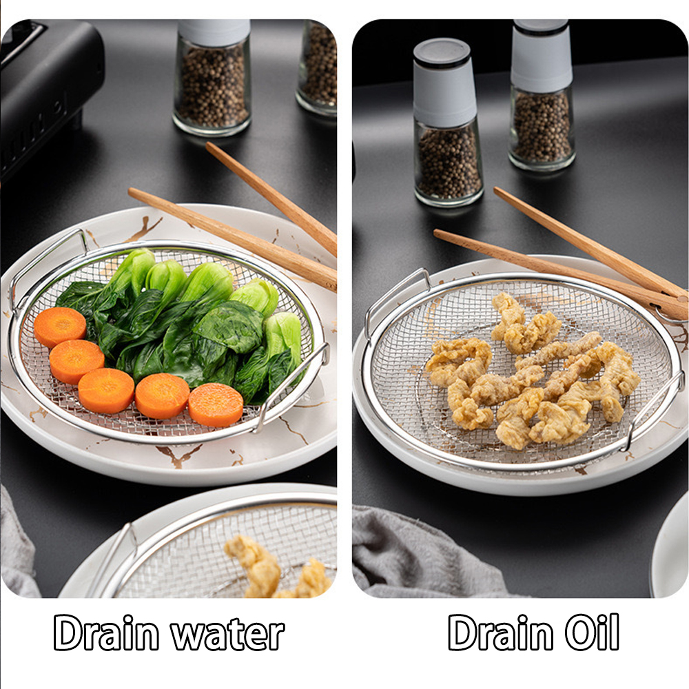Kitchen Stainless Steel Frying Oil Filter Tray with Mesh Filter Mesh ...