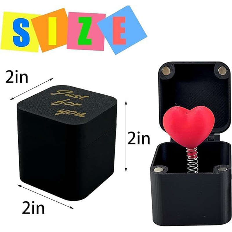 2 pieces pop-up surprise gift boxes with 3D printed red roses and ...