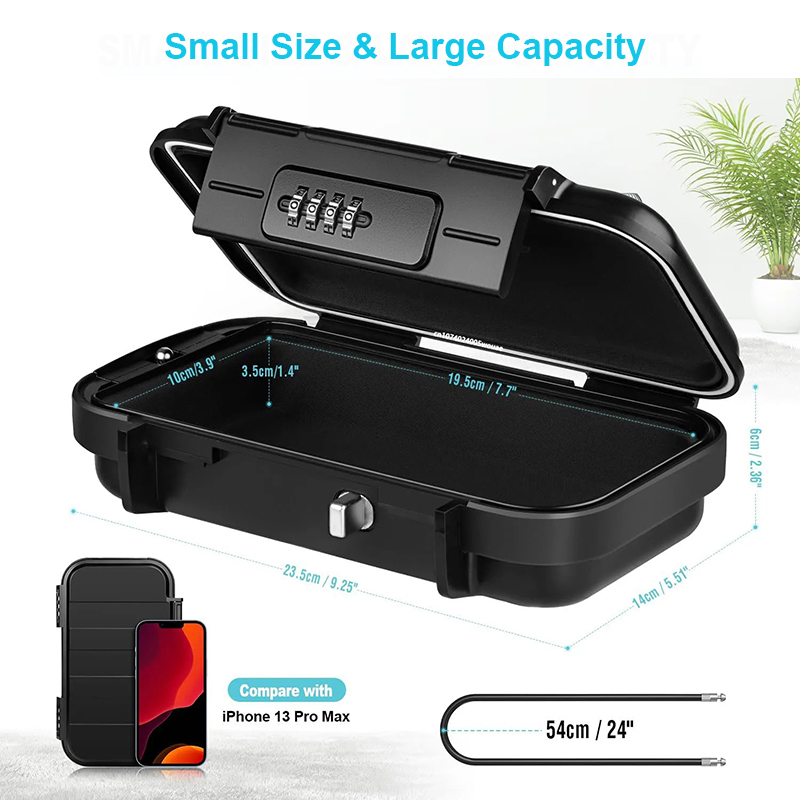 KIPRUN Portable Safe Box, Waterproof Anti-Theft Beach Travel Safe Lock ...