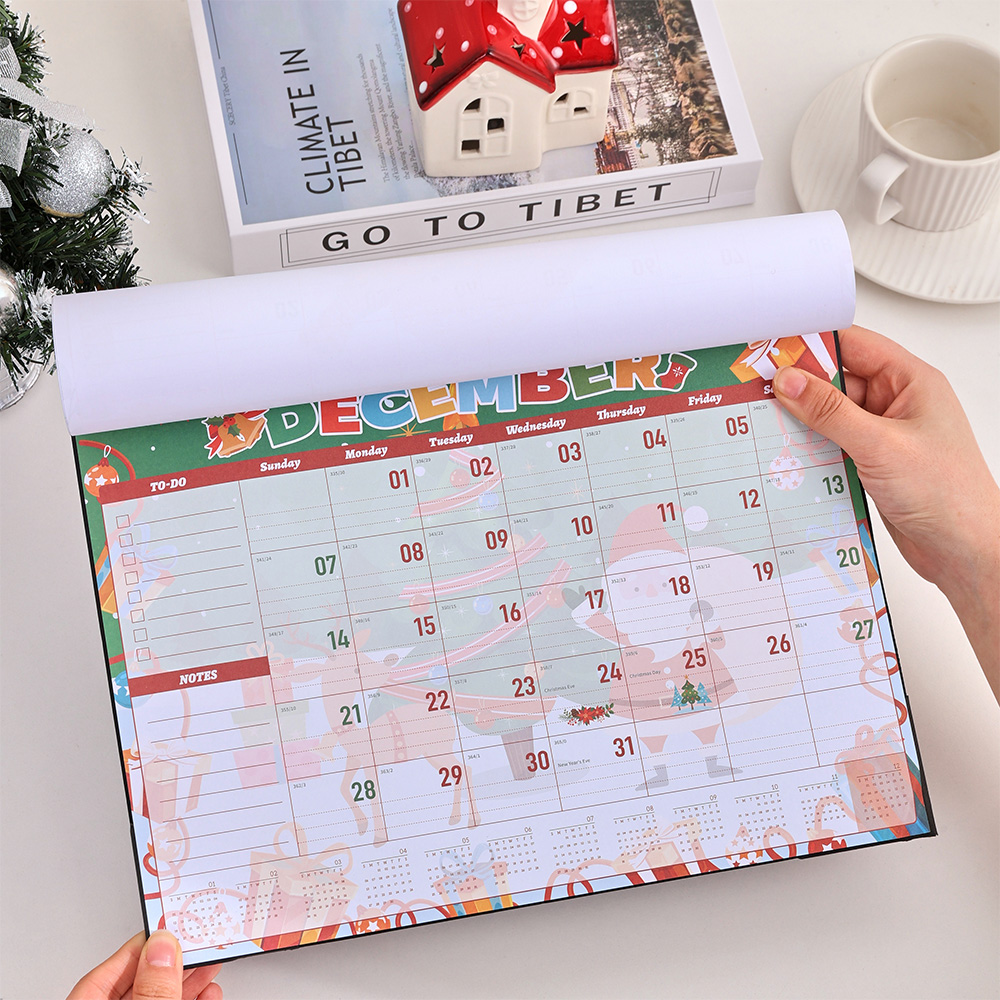 2025 Holiday Surprise Colorful Wall Calendar PVC Transparent Waterproof ...