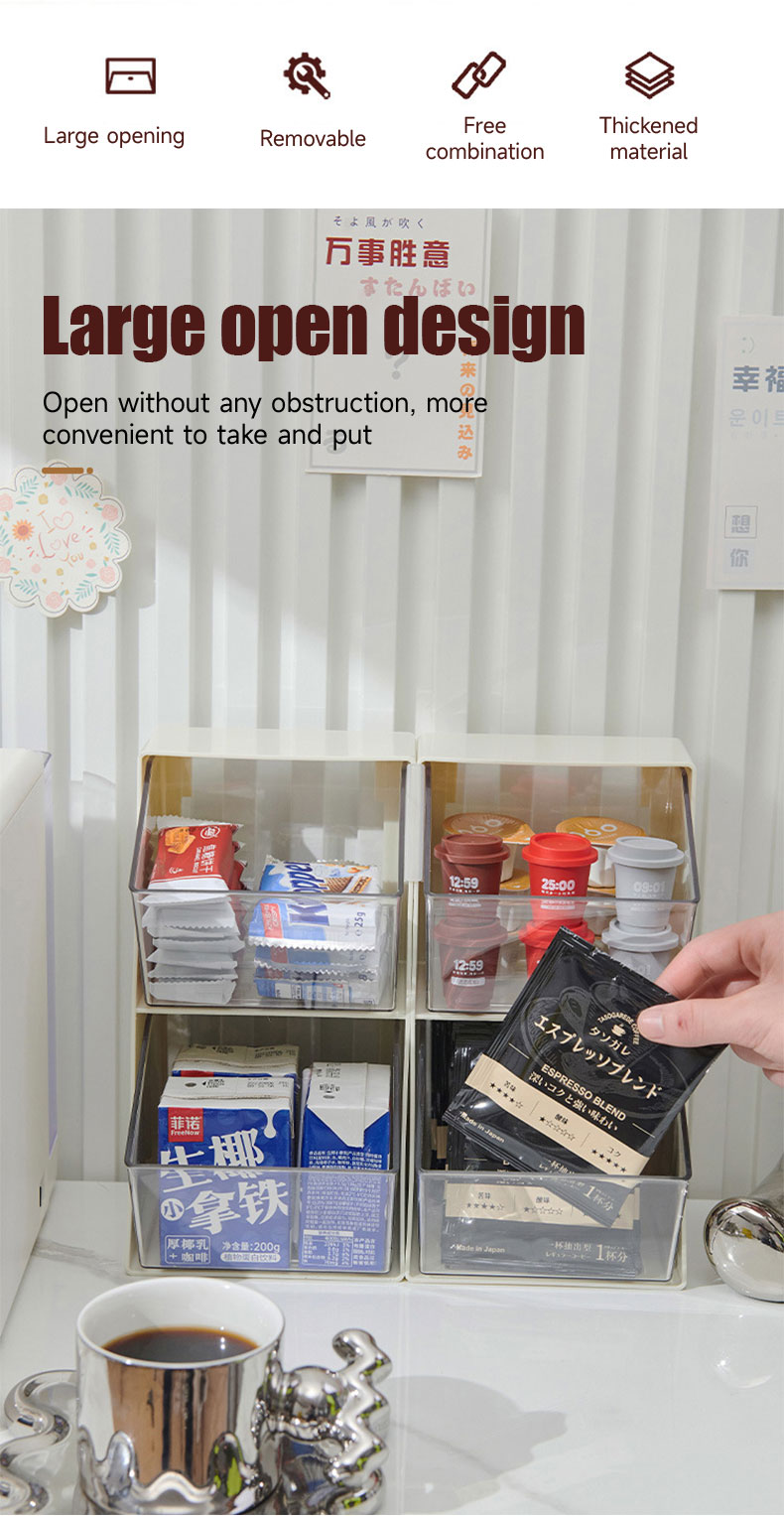 NEZA 2-layer Coffee Capsule Storage Box Desktop Tea Bag Organizer Rack ...