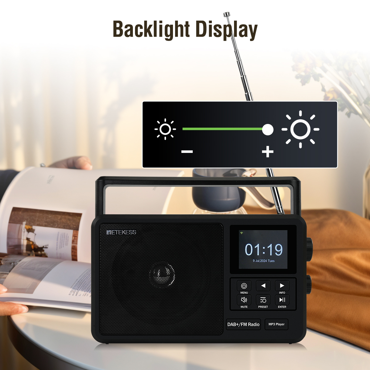 Retekess TR640 WI-FI Internet Radio FM Portable DAB Wireless Connection ...