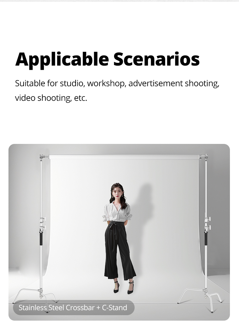 Background stand telescopic rod 2/3 meter photography cross bar tripod ...