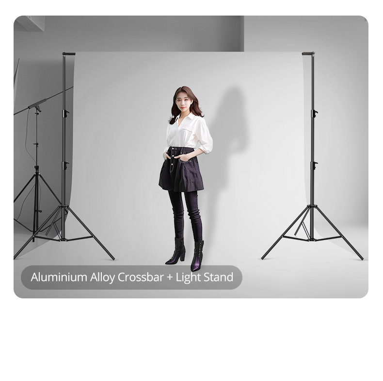 Background stand telescopic rod 2/3 meter photography cross bar tripod ...