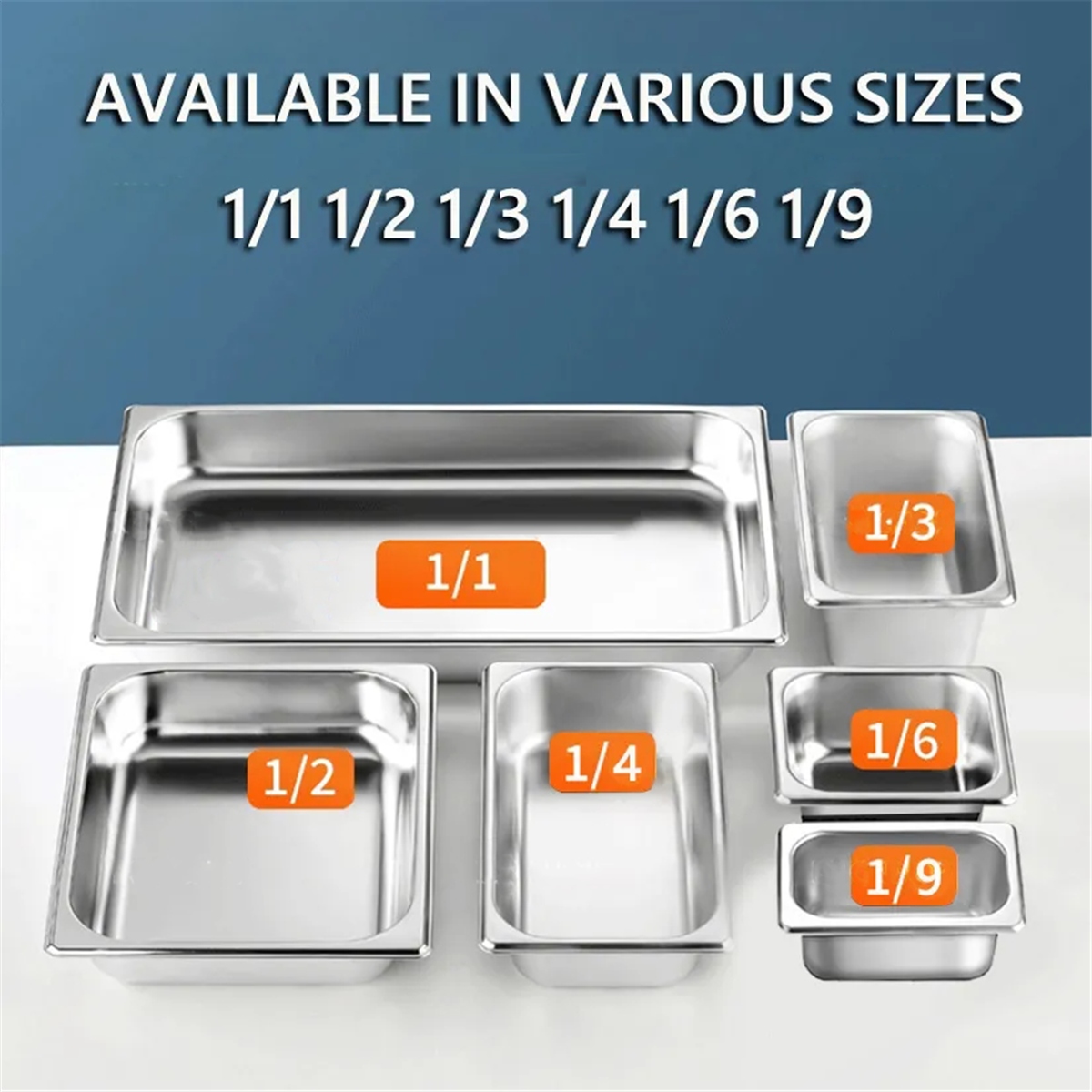 304 Stainless Steel Hotel Pan With Cover Buffet Food Storage With Lid ...