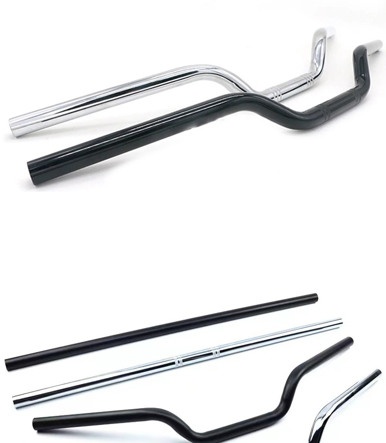 22MM Universal Motorcycle Refit Handlebar Retro Black Modified Handle ...