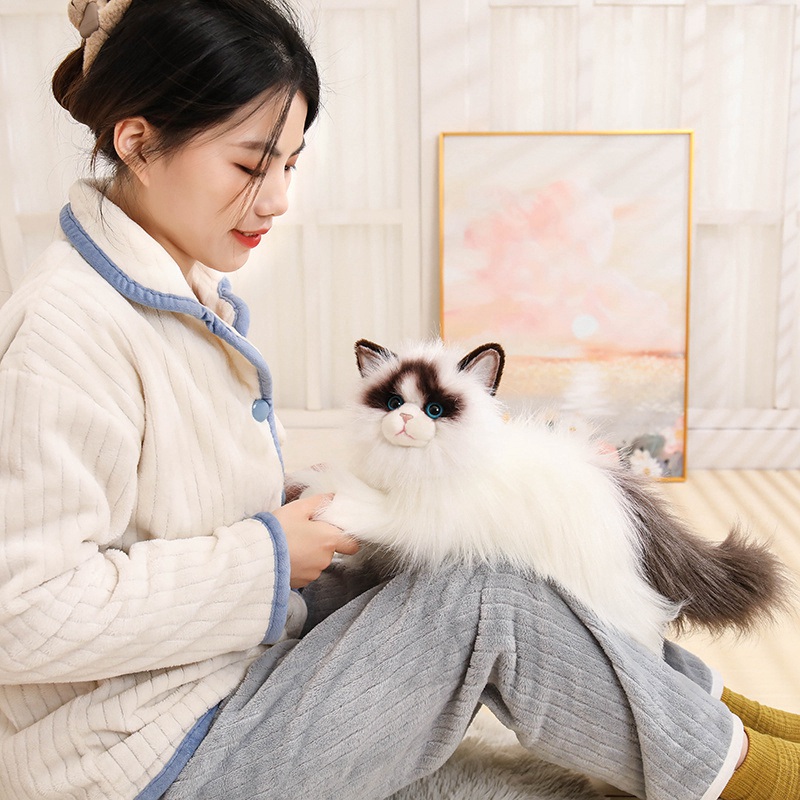 Ragdoll Cat Plush Toy High Fidelity Persian Cats Plushie Rag Doll Cat ...