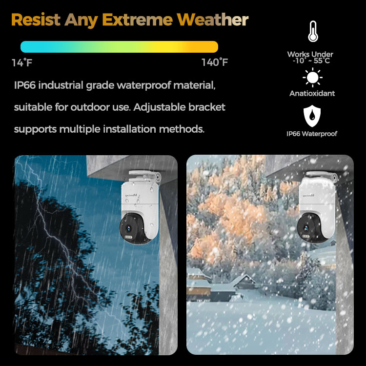 Outdoor CCTV Camera WIFI VIMTAG IP Camera 4MP 360 Auto Track Color ...