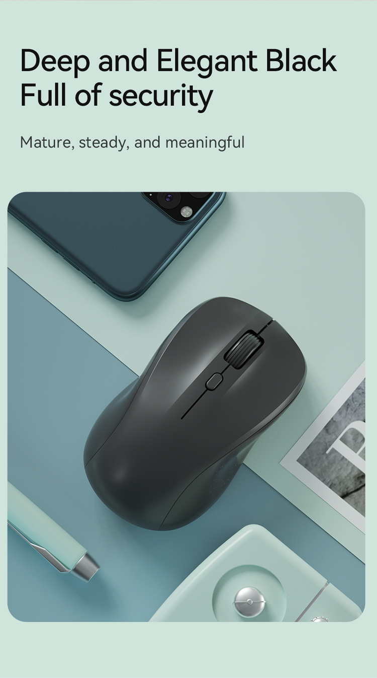 BOW Silent 2.4G Wireless Mice Computer Mouse Rechargeable Ergonomic ...