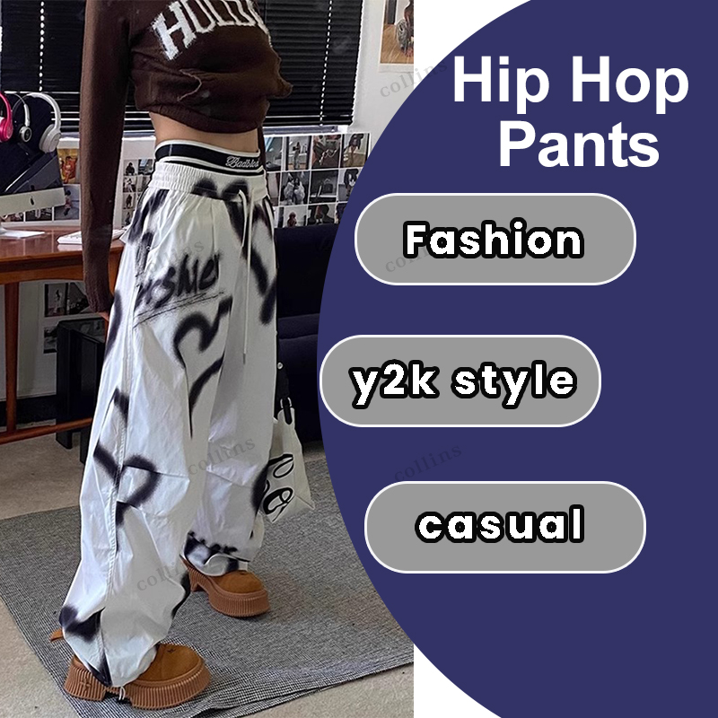baggy pants original Hip Hop white pants y2k style Unisex oversized ...