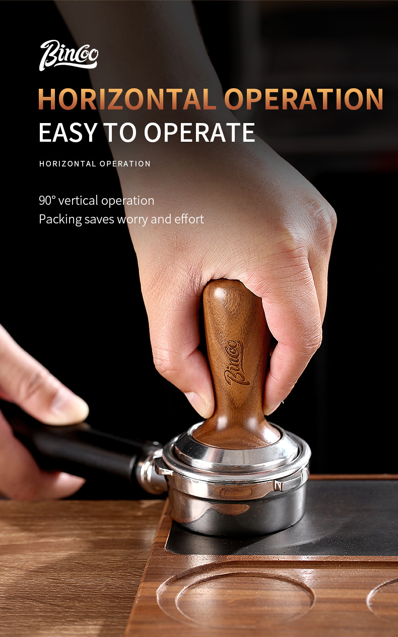 BINCOO Black Walnut Powder Press Cloth Powder Press Tamper Espresso ...