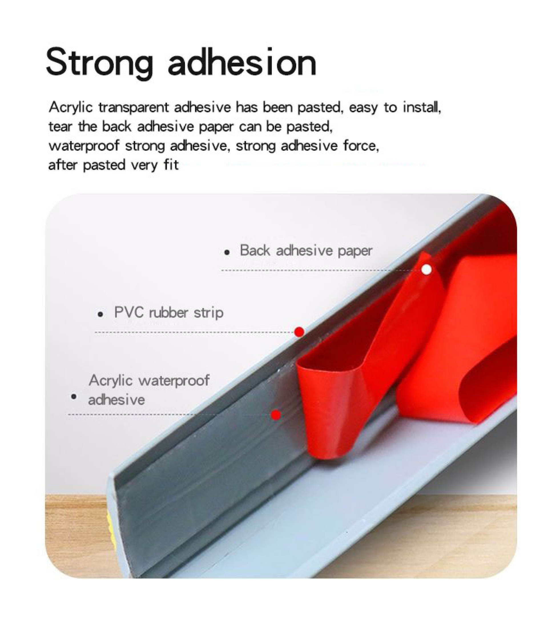 Non-Slip Stair Edge Protector, PVC Rubber Stair Treads, Self-Adhesive ...
