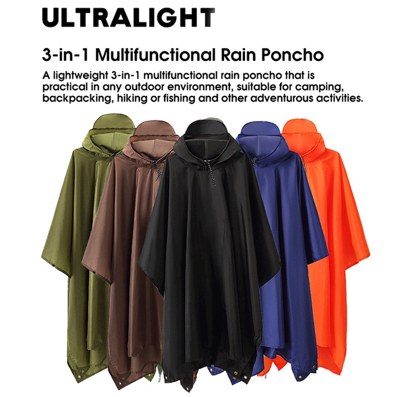 COCOCUBBY Poncho Raincoat Motorcycle Unisex And Free Size Bicycle ...