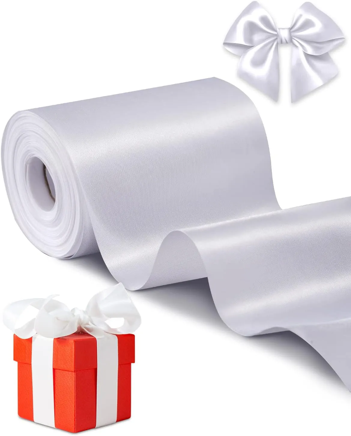Satin Ribbon 4 Inch x 22 yd Wide Thick Ribbon for A Grand Opening ...