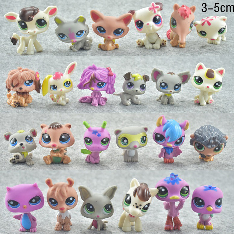 24Pcs/Set 3-5cm LPS Littlest Pet Shop Stand Small Short Hair Cat Old ...