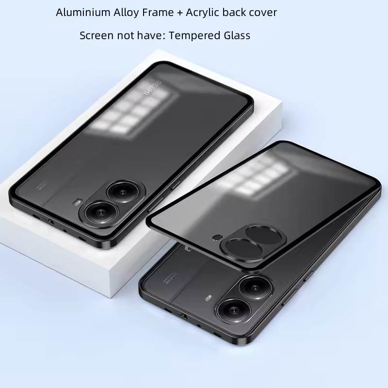 Aluminum Alloy Frame Bumper Shockproof Case For xiao mi redmi turbo 3 4 ...