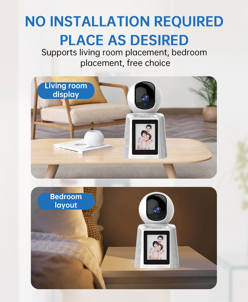 V380 PRO 2MP CCTV Camera With Display Screen Use Video Calling Camera ...