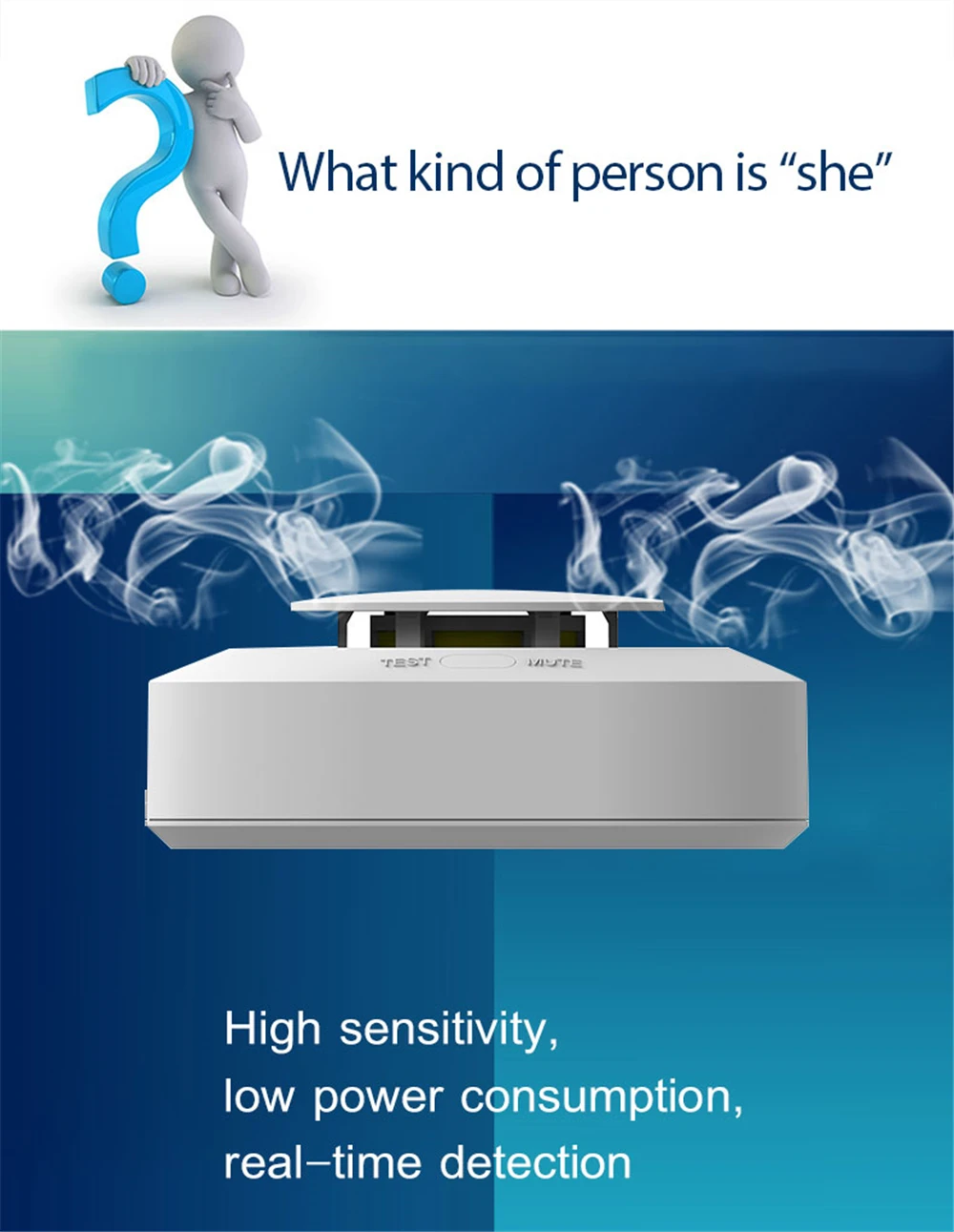 PGST 433MHz Wireless Smoke Alarm Sensors for Fire Detection in RF GSM ...