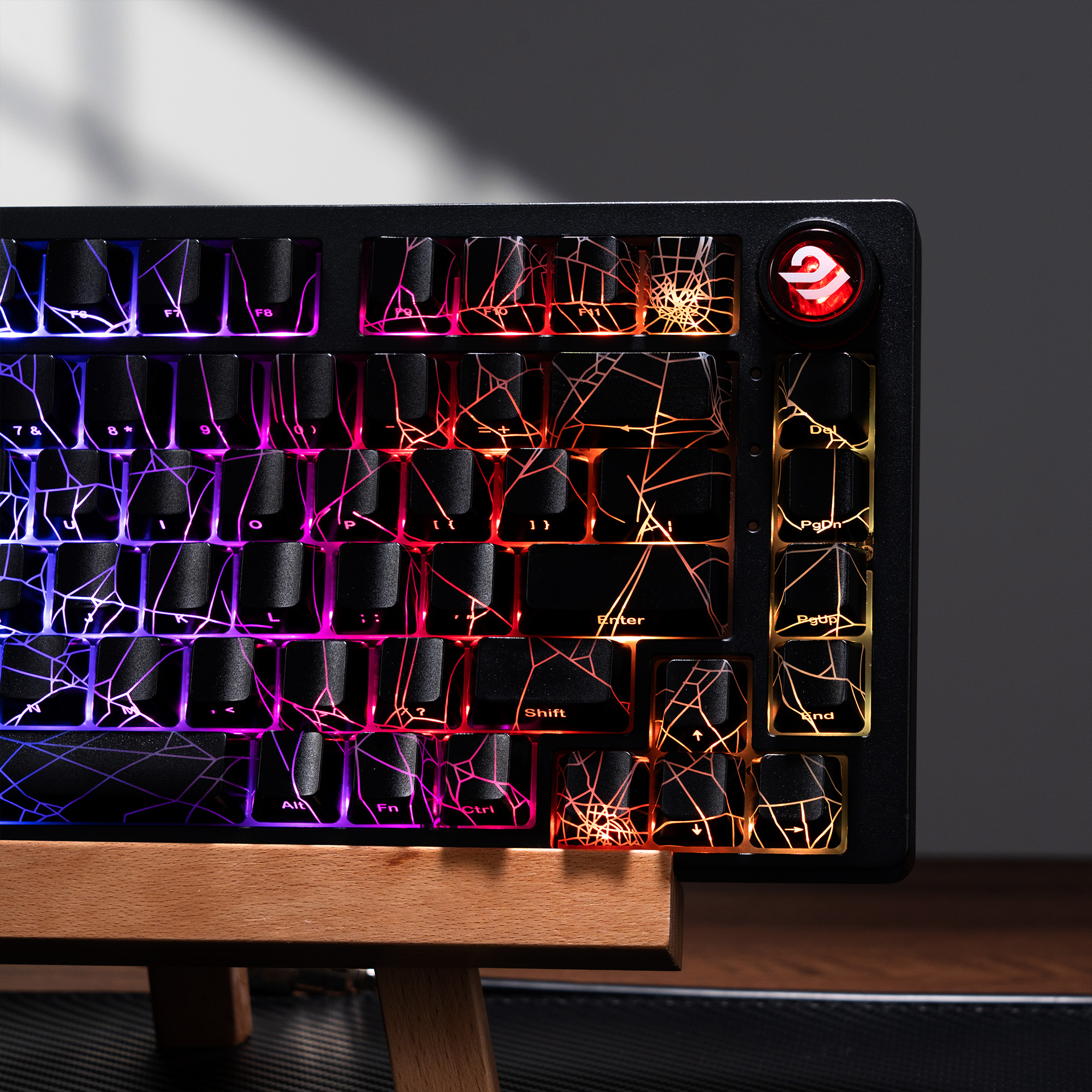 XVX Spider Web Theme Pattern Keycaps Black White Shine Through OEM ...