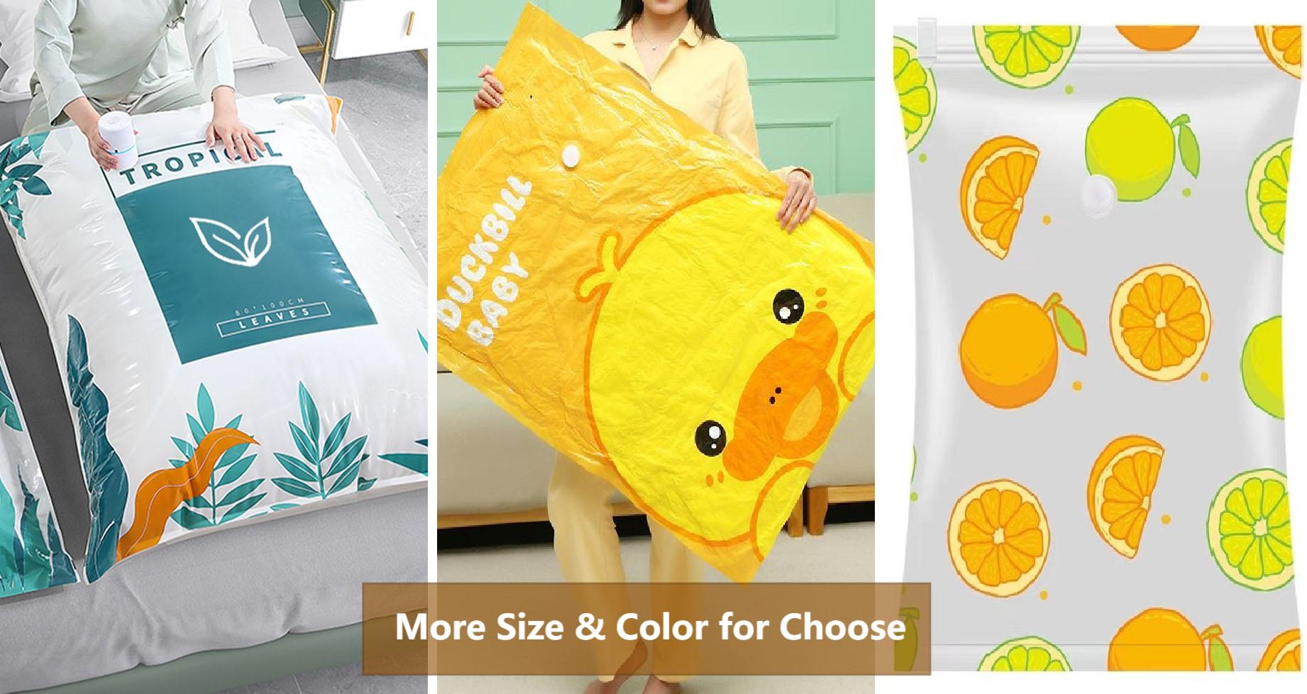5Pcs Reusable Vacuum Travel Storage Bags, Compressed Organization Set 6 ...