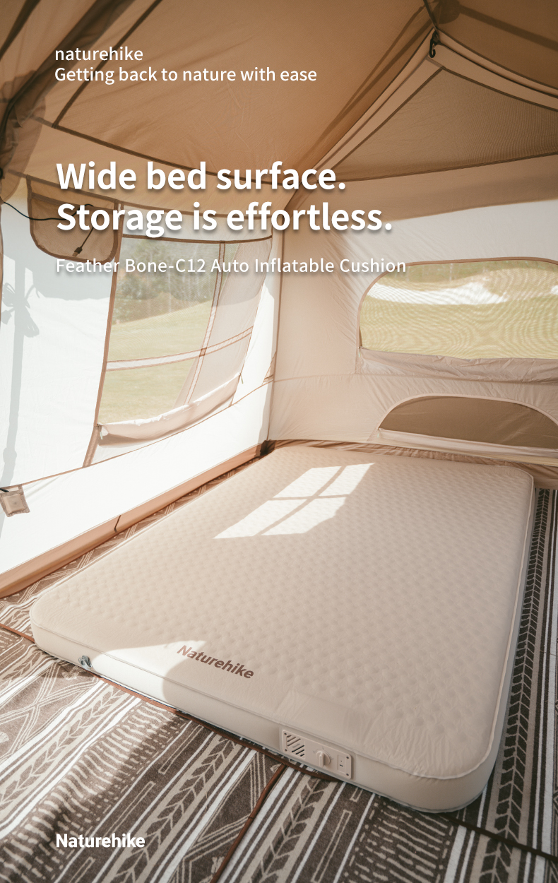 Natruehike Camping Inflatable Mattress with built-in pump Inflatable ...