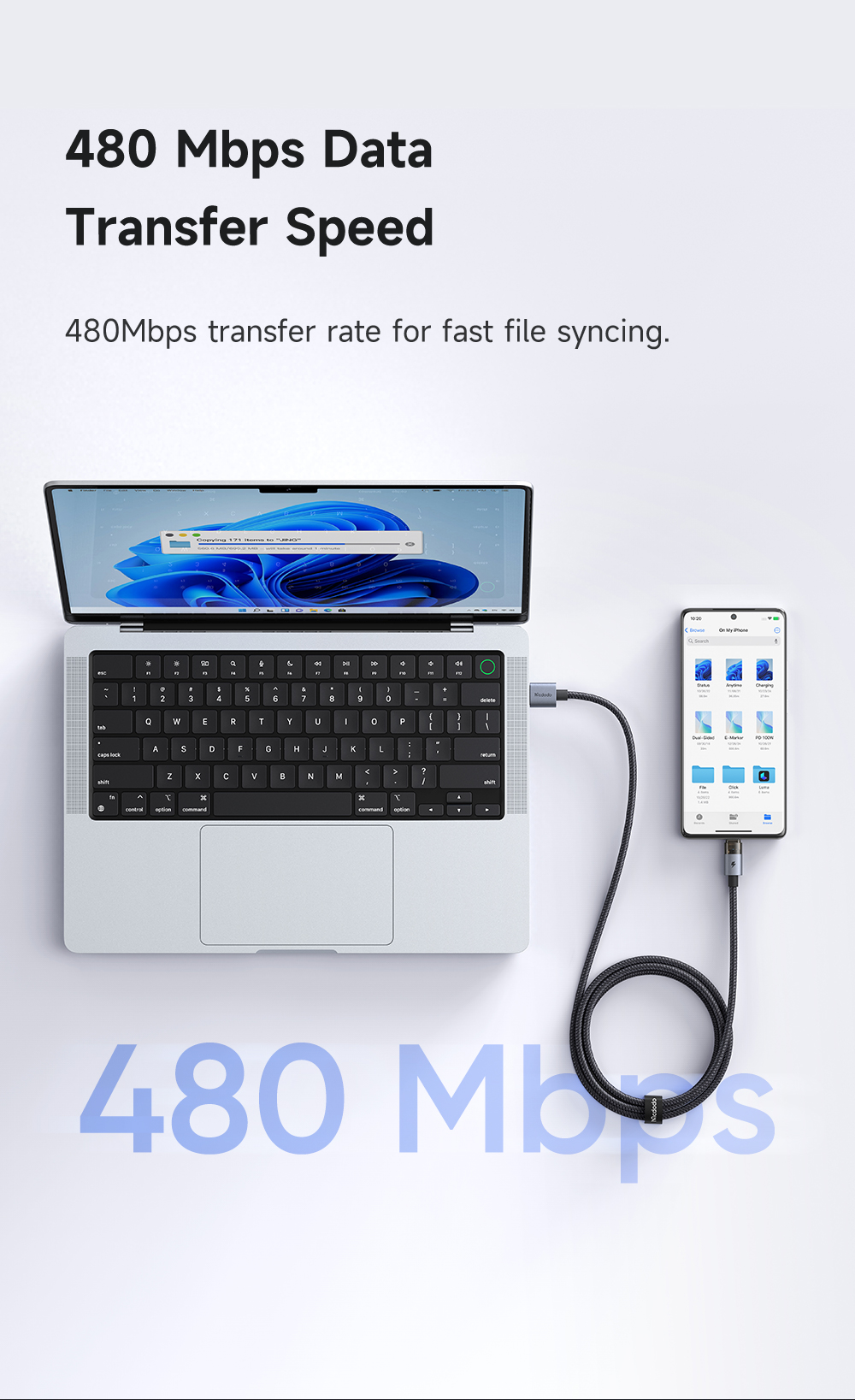 MCcdodo Lightnin Charger Cable Nylon Braided Fast Charger Cable ...