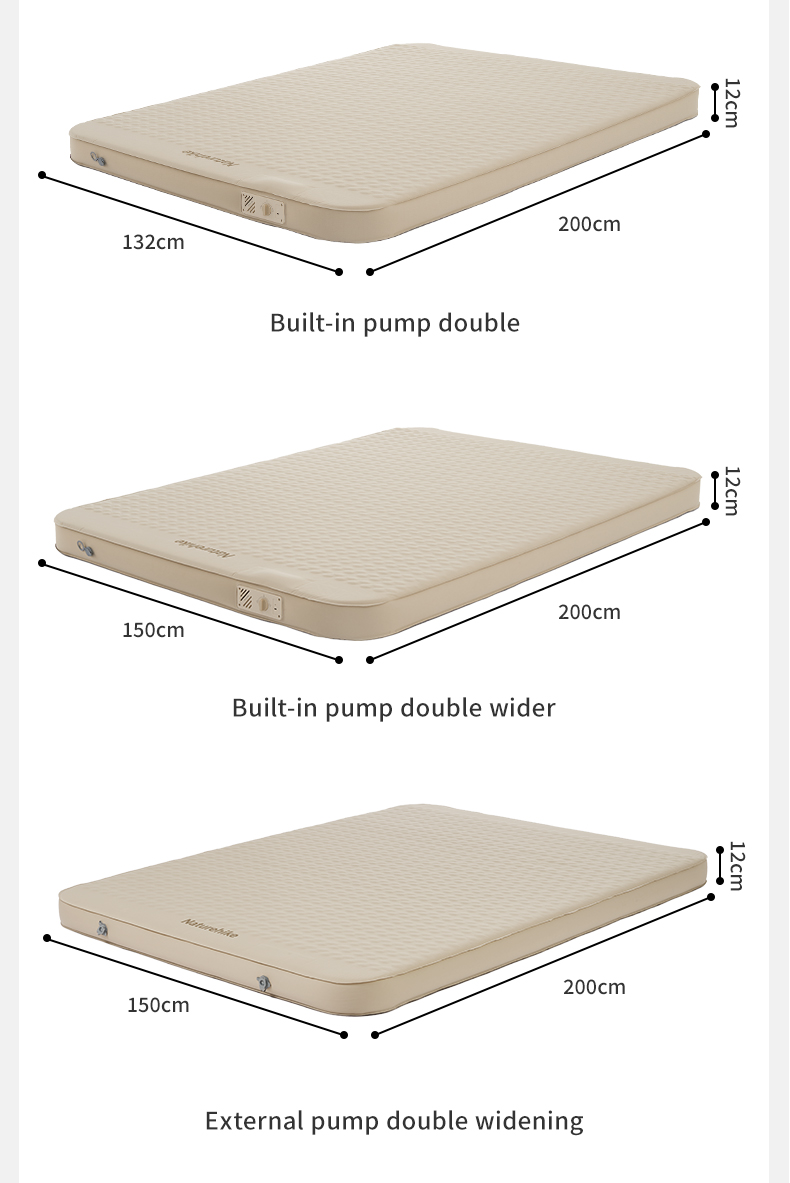 Natruehike Camping Inflatable Mattress with built-in pump Inflatable ...