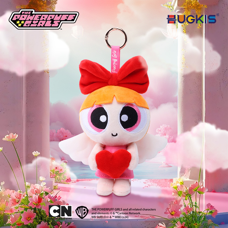 Powerpuff Girls Angel Style Plush Pendant Cute Little Doll Raincoat ...