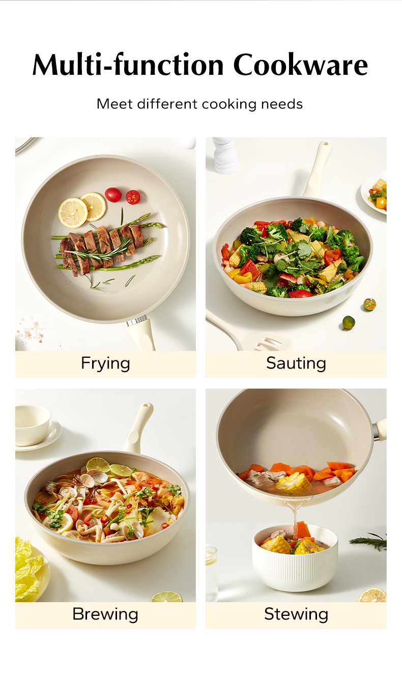 Redchef Sea Series Nonstick Ceramic Rock 28cm Deep Stir-Fry Pan Wok ...