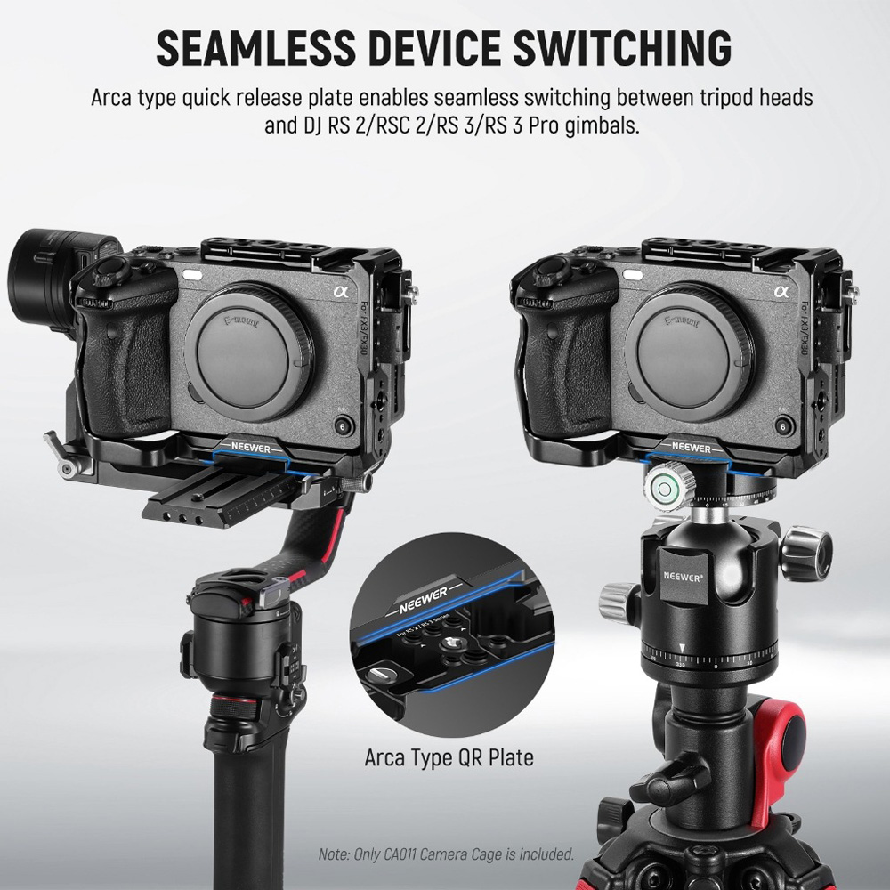 NEEWER Camera Cage Video Rig Compatible with Sony FX3 and FX30, CA011 ...