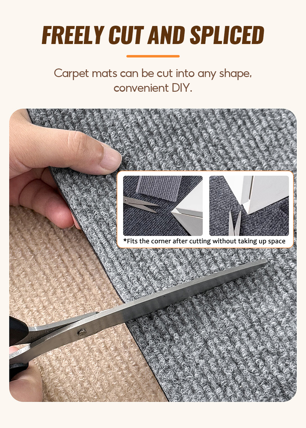 Carpet Floor Self-Adhesive Non-slip Carpet Sticker 30x30cm Square for ...