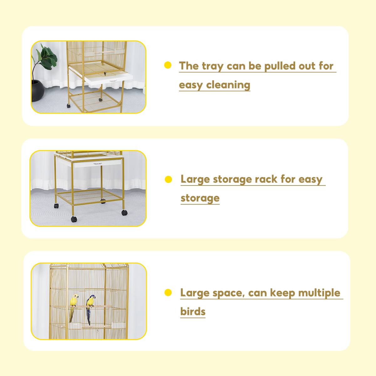 Photo inspiration: Fresh Look at Ready Stock Gold Bird Cage Extra Large Space Parrot Cage