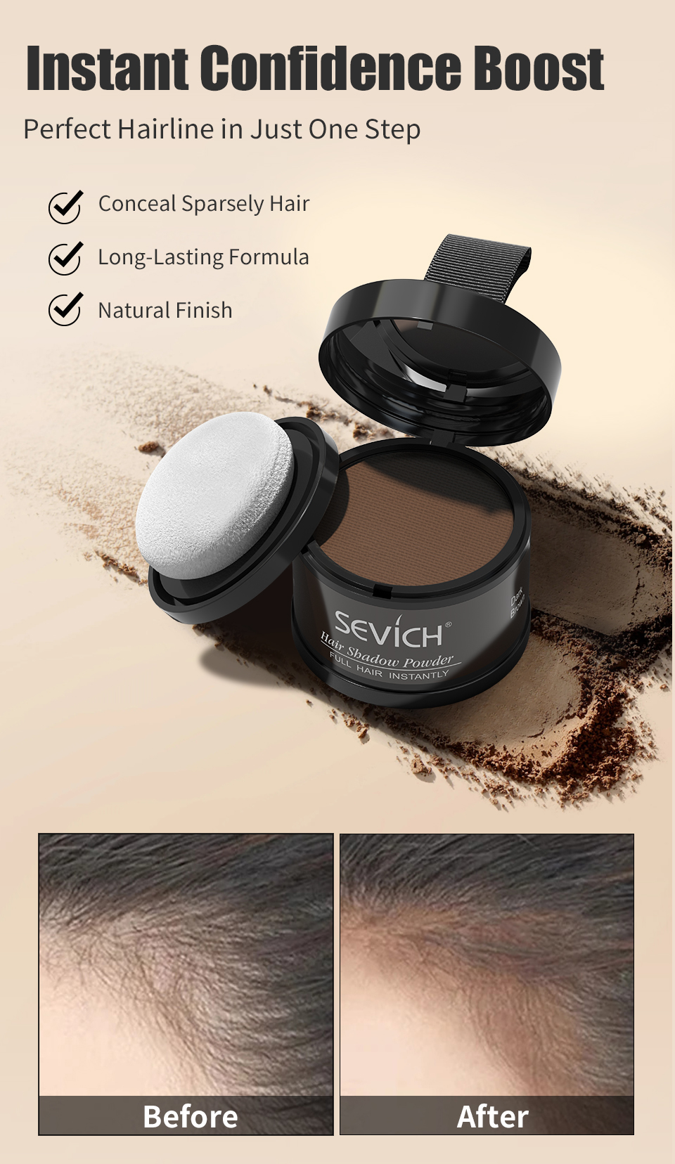 Sevich Hair Powder Texture Hair Volume Hair Shadow Hairline Powder ...