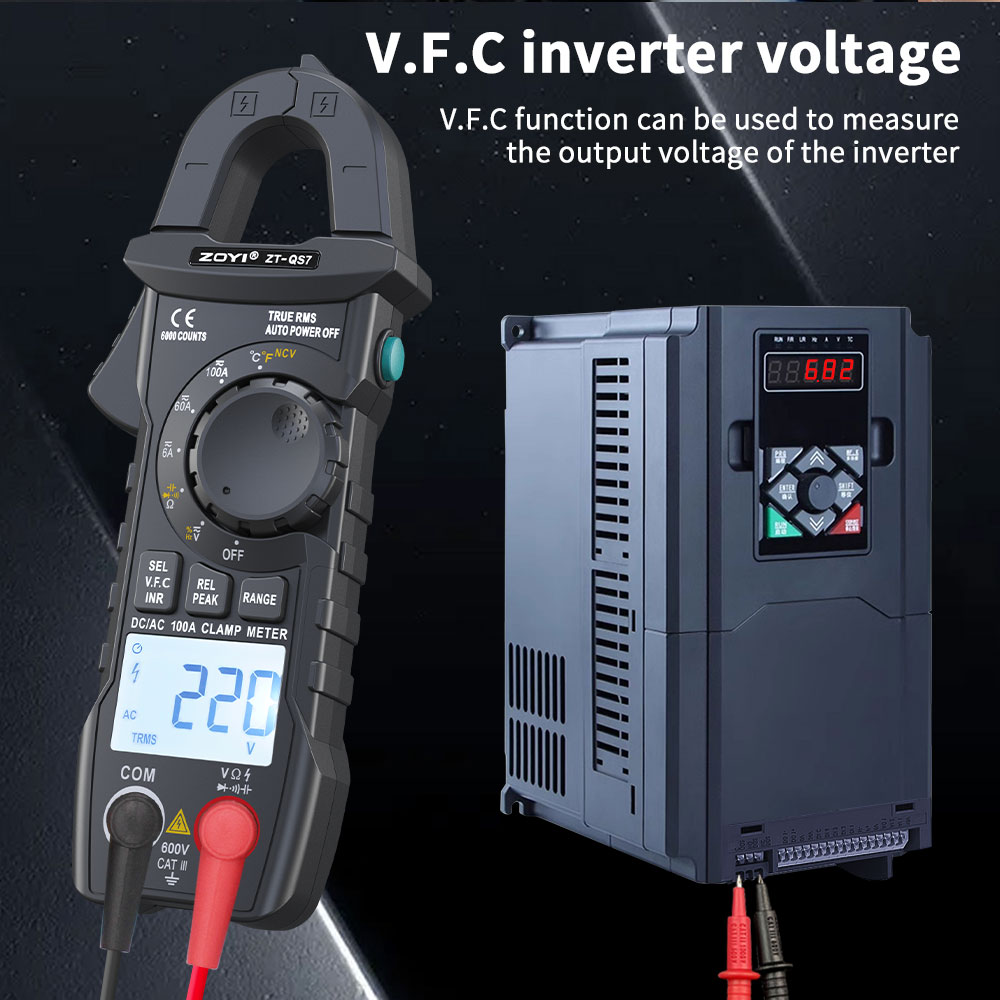 Zoyi ZT-QS7 Digital Clamp Meter High Precision MAh VFC NCV AC Current ...