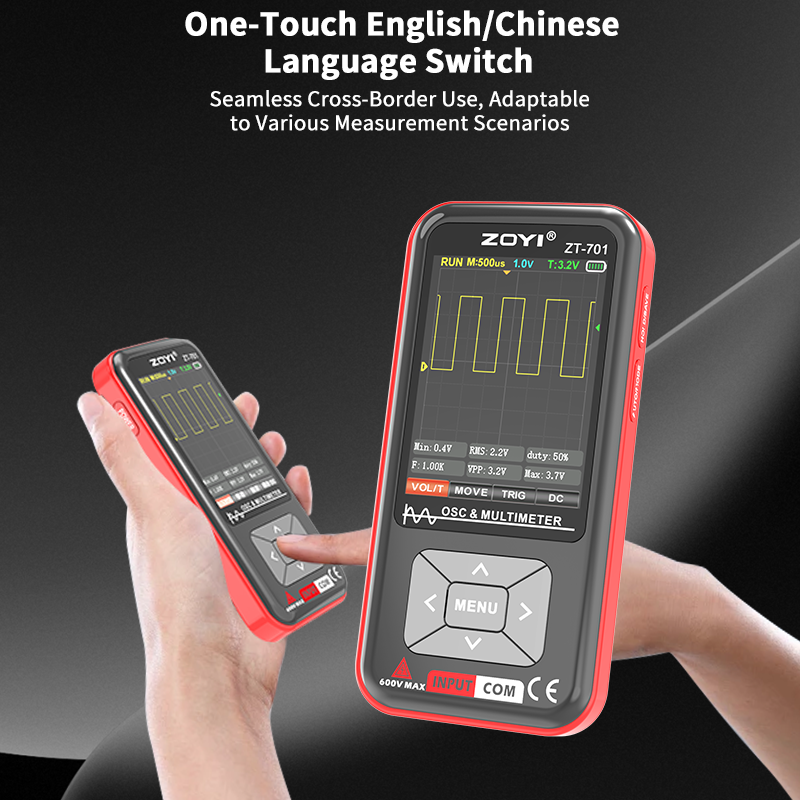Zoyi ZT-701 High Precision Large Screen Oscilloscope Digital Smart ...