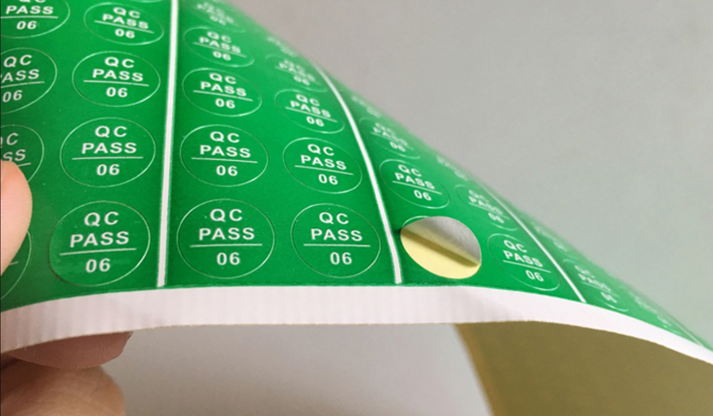 2000 pcs qcpass sticker silver pet qc pass round label quality ...